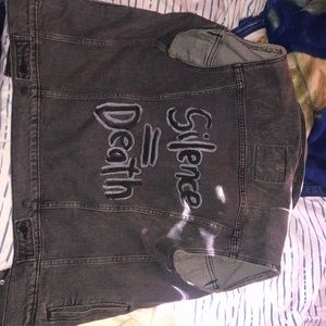 LEVIS jean vest “SILENCE = DEATH”